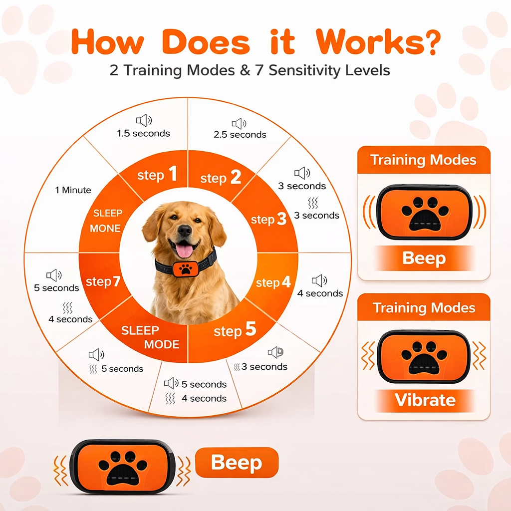 PawVibe - Gentle Vibration Dog Training Collar